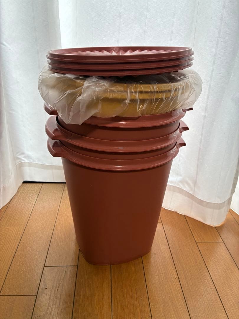 新旧全5個セット/タッパーウェア/マキシクイーンデコレーター/サーモンピンク他