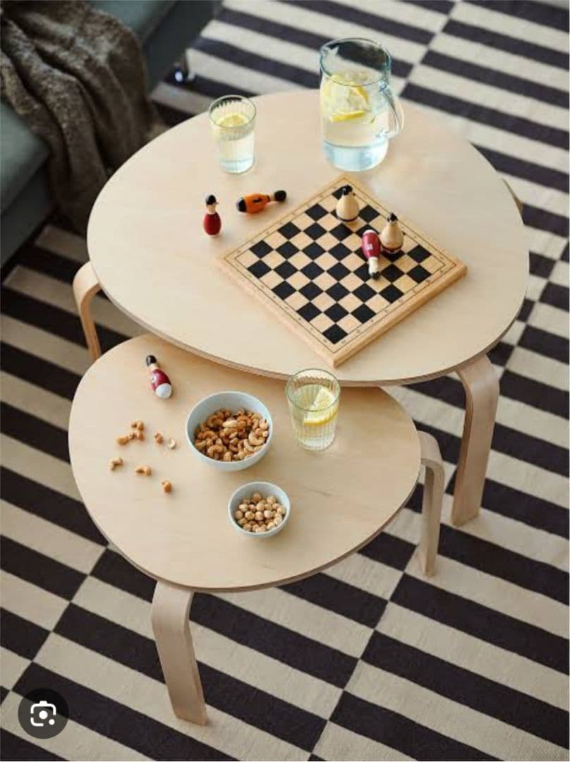 《送料込》IKEA スヴァルスタ ネストテーブル ローテーブル 収納 木製家具