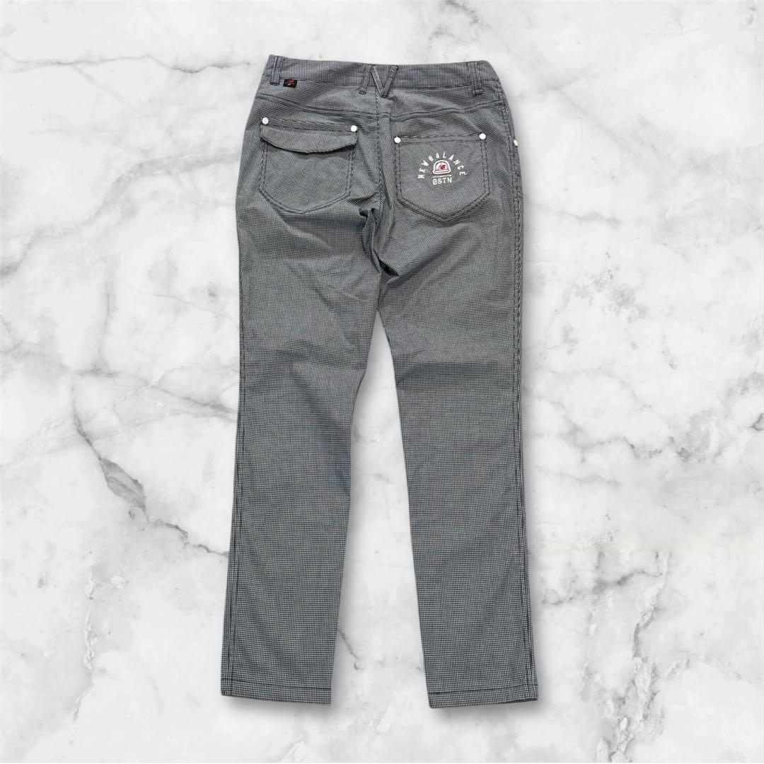 ニューバランスゴルフ　2/L ロングパンツ　春夏　ネイビー　チェック柄　総柄