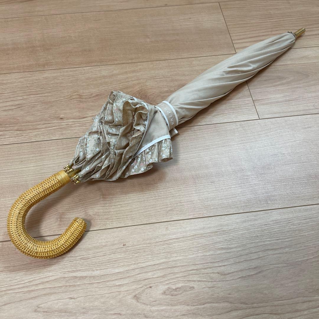 【希少】RALPH LAUREN ラルフローレン 日傘 籐 フリル