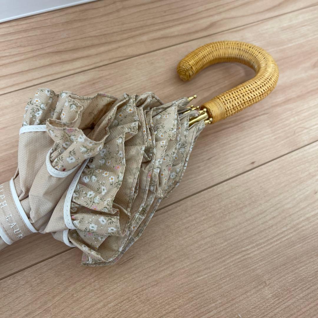 【希少】RALPH LAUREN ラルフローレン 日傘 籐 フリル