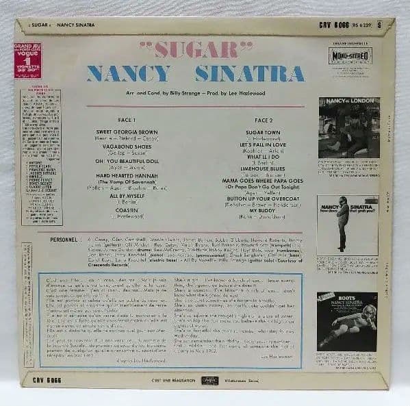ナンシーシナトラ NANCY SINATRA♣SUGARシュガー伊仏英墨4カ国盤
