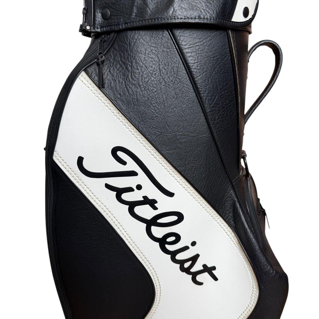 【美品】タイトリスト キャディバッグ USA限定 本革 高級感