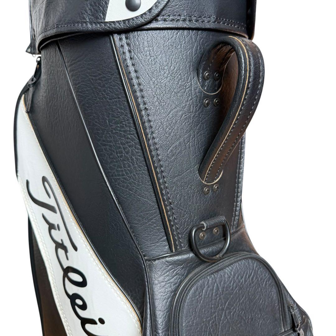 【美品】タイトリスト キャディバッグ USA限定 本革 高級感