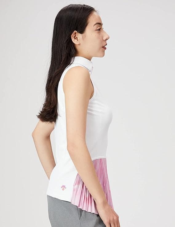 デサントゴルフ　バックプリーツスリーブレスシャツ　レディース　S【新品】