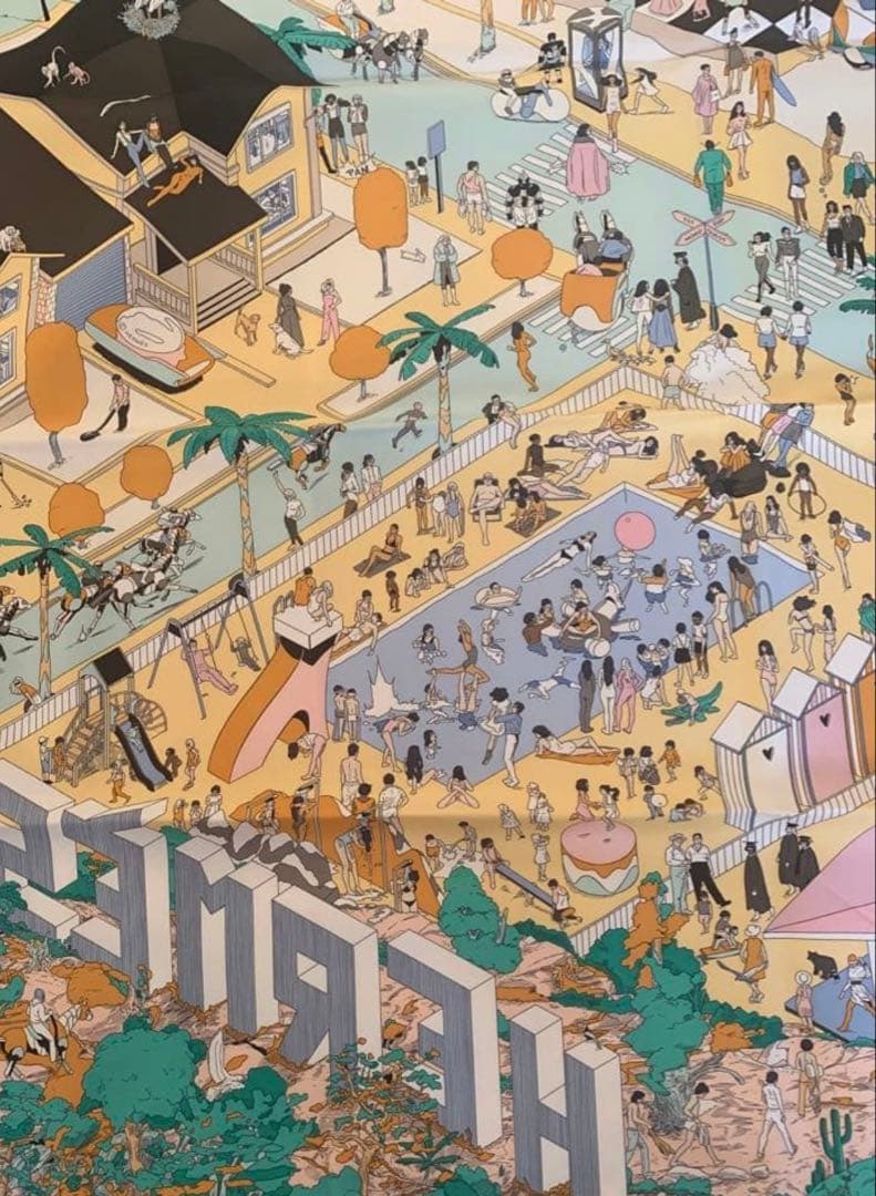 エルメス HERMES カレ90 オンザビーチ　2022ss 美品