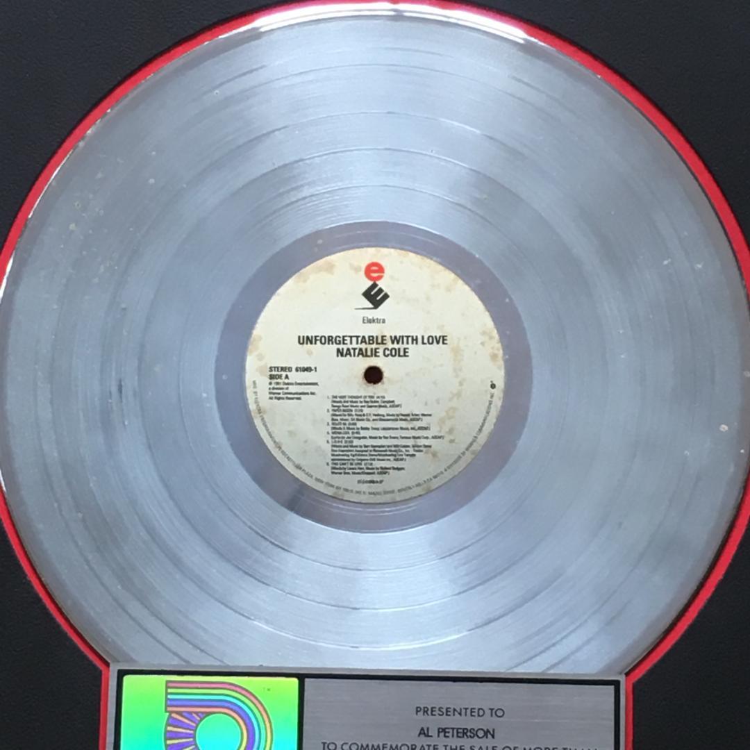 大特価！本物！RIAA認定 プラチナ・ディスク Natalie Cole