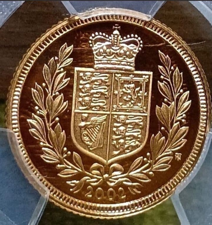 PCGS イギリス　2002 PR70 DCAM 1/2ソブリン　ジュビリー