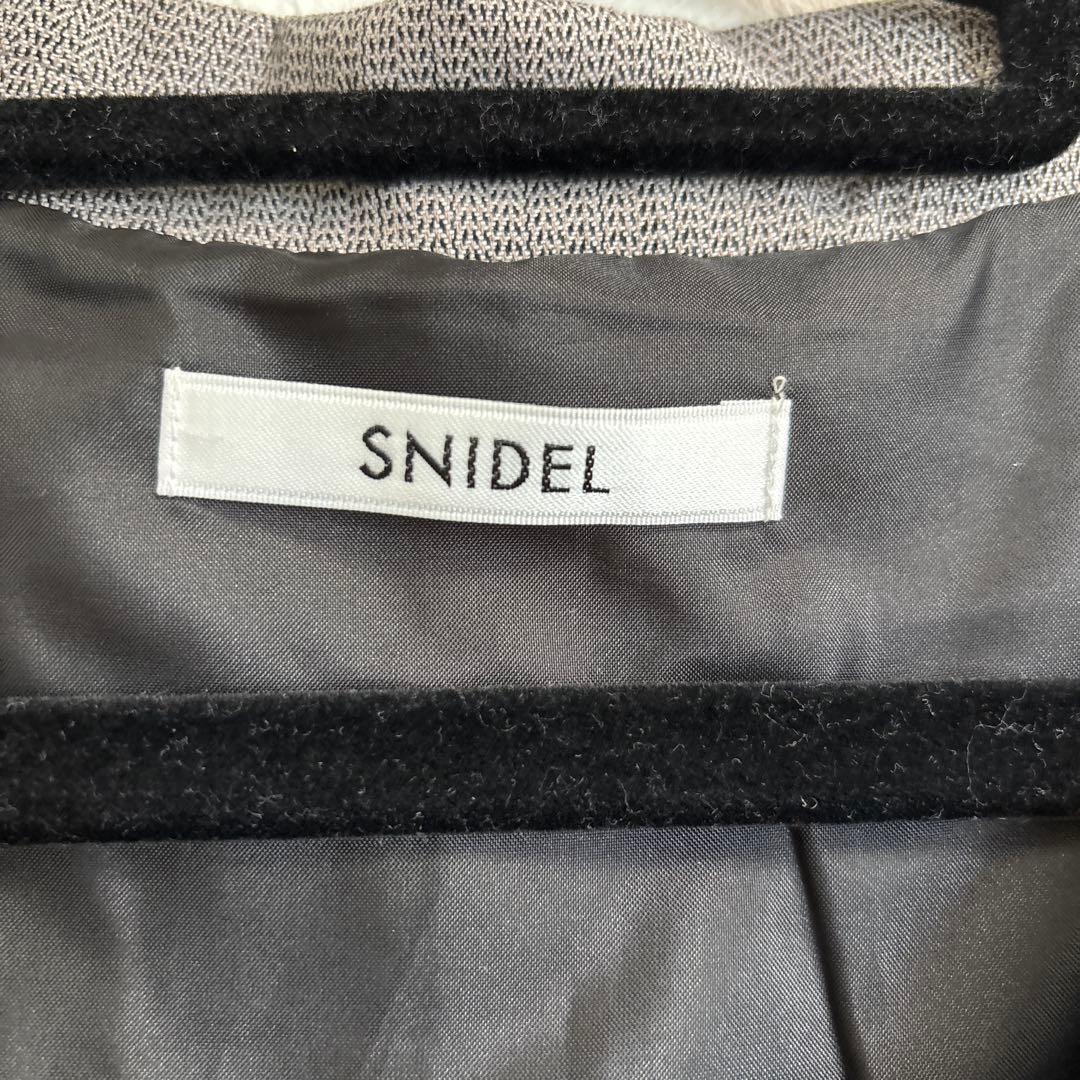 SNIDEL サイドプリーツツイードワンピース