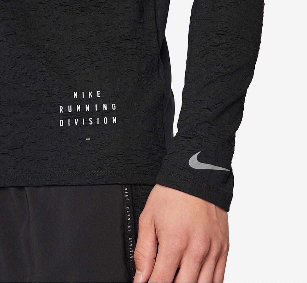 ハーフジップ NIKE RUN DIVISION シャツジャケット M ブラック