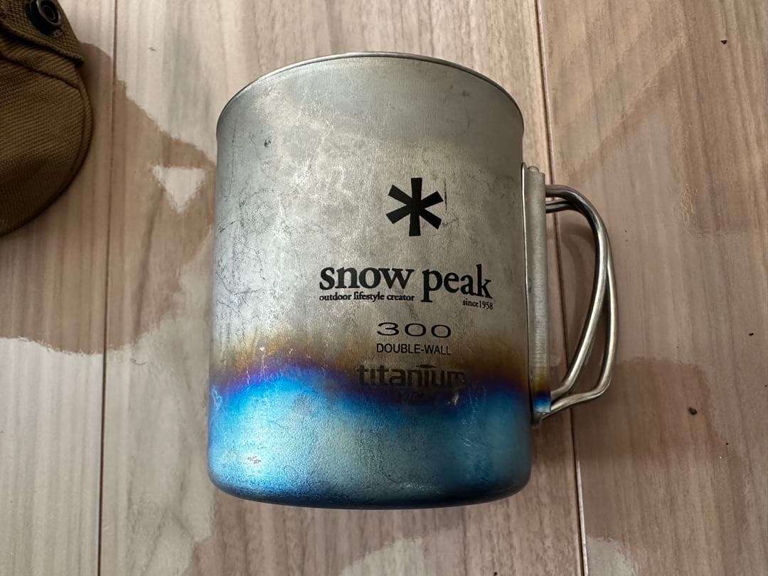  peak 2個セット ダブルウォールチタンマグカップ 300ml