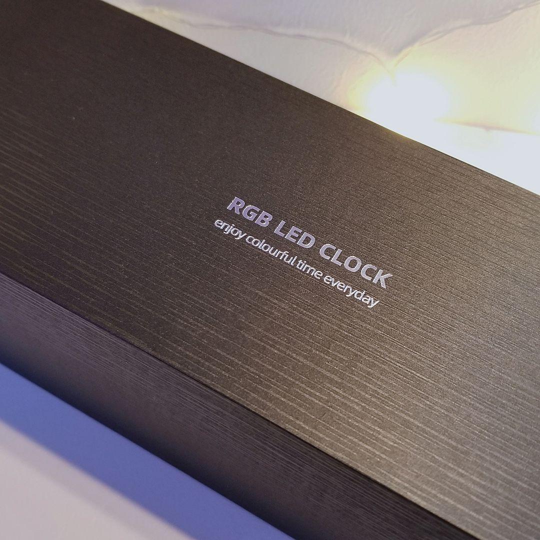 LED ニキシー管風置時計 擬発光管時計 レトロモダン ネオン時計