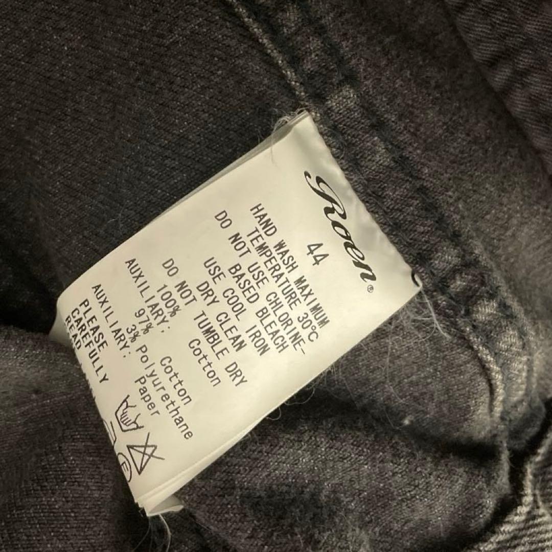 ロエン　ブラックデニムジャケット スカルデザイン　ロエンジーンズ　Gジャン