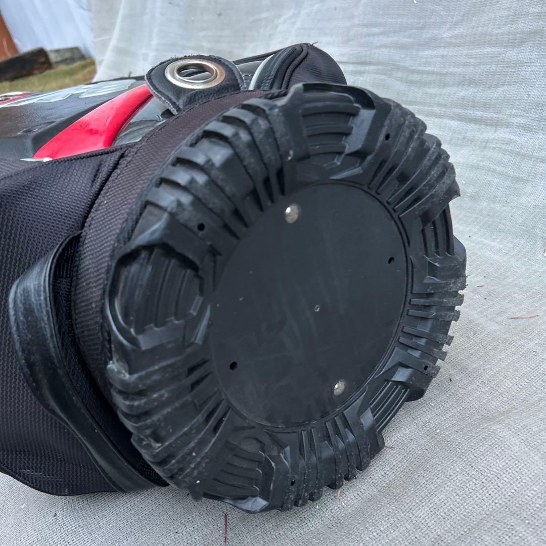 アディダスadidas ゴルフバッグ キャディーバッグ 黒 赤