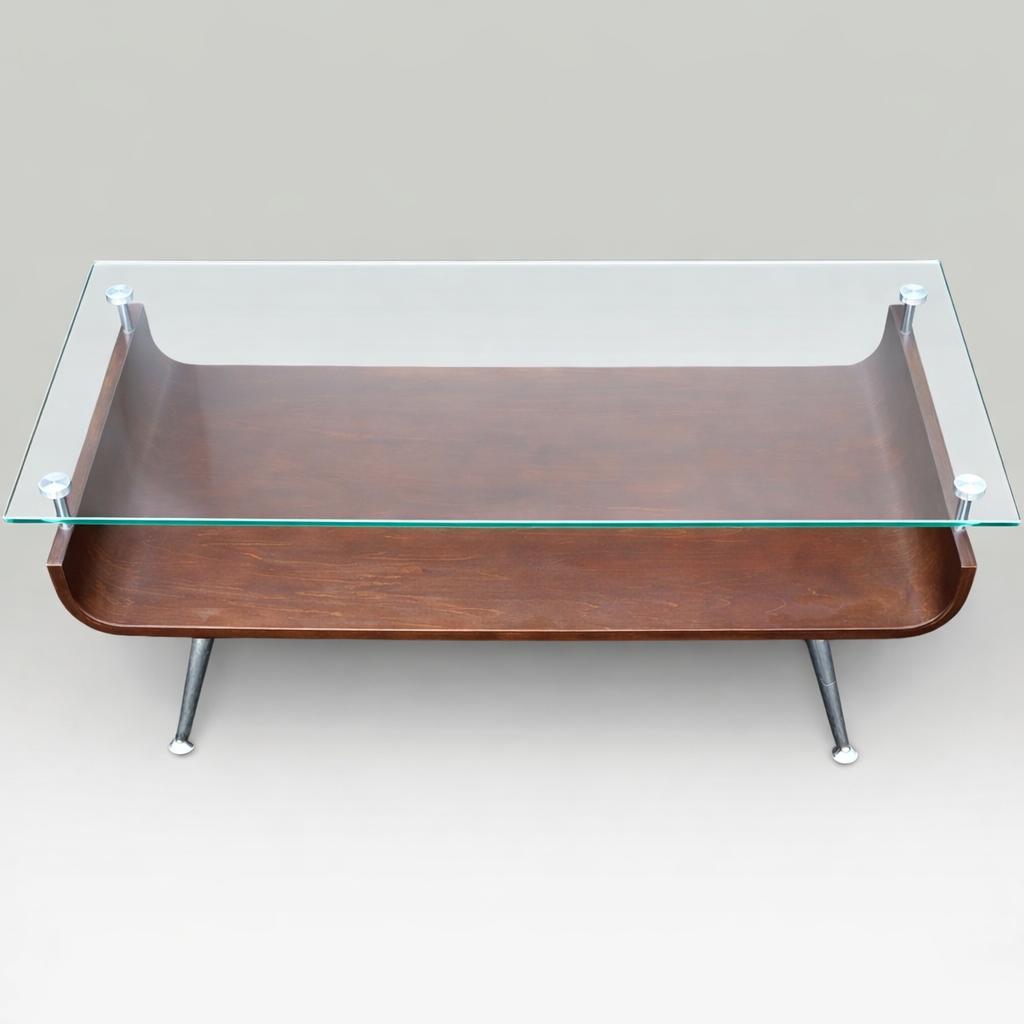 美品　ミッドセンチュリー　スペースエイジ　センターテーブル ガラス　モダン