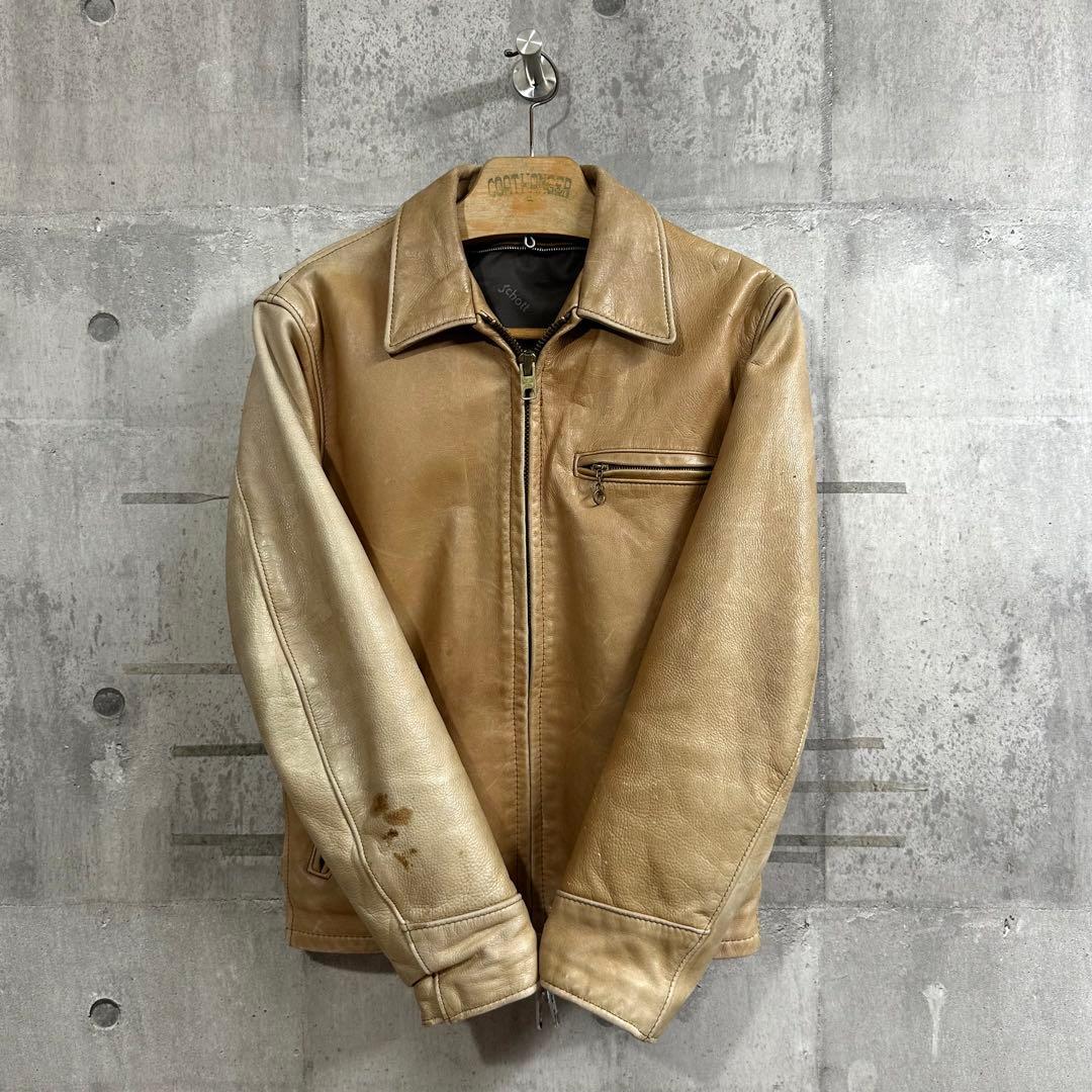 ル*ん様 70s Schott シングルライダース 本革ジャケット USA製 ヴ