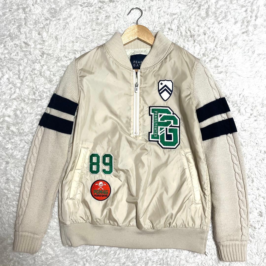 パーリーゲイツ ゴルフウェア トップス スニード ハーフジップ 異素材 中綿