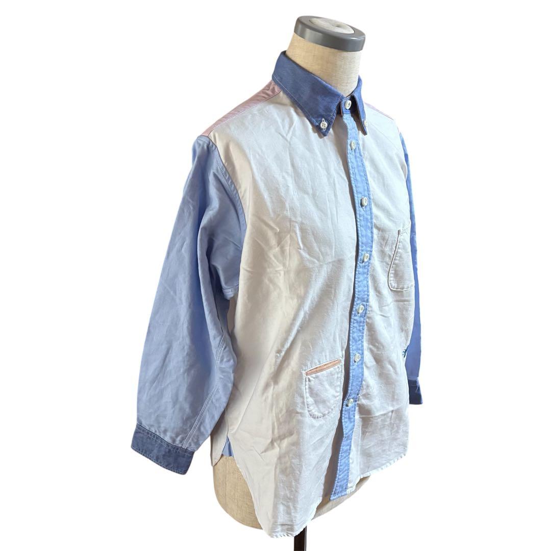 新品未使用45r スーピマオックスの908クレイジーオーシャンボタンダウンシャツ