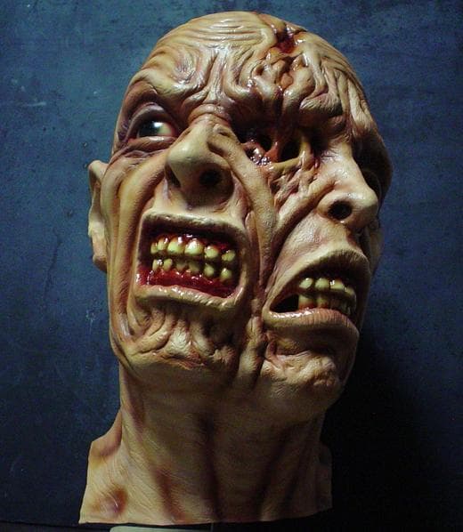 トゥーフェイスマスク（ハロウィン、ホラー、クリーチャー）