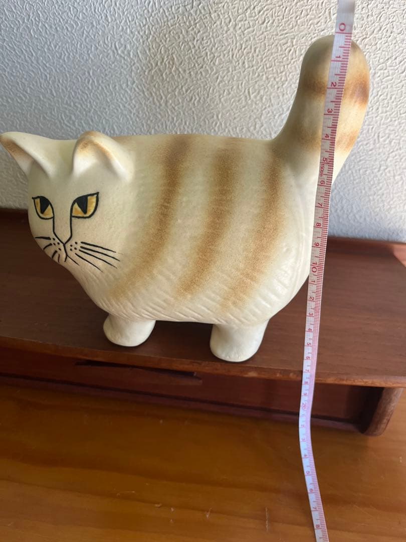 LISA LARSON リサラーソン モア ブラウンストライプ　猫　陶器