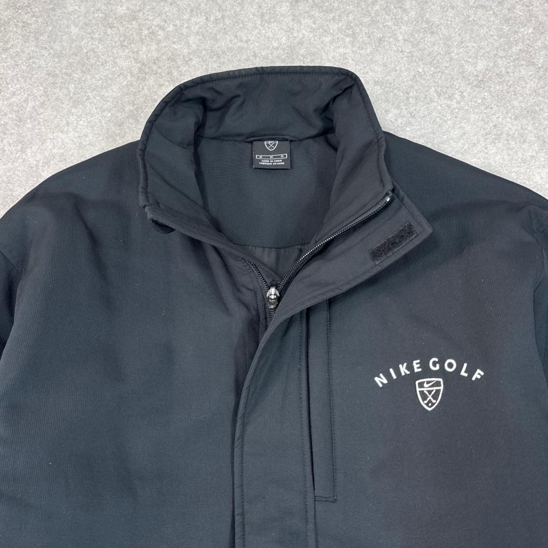 NIKE GOLF ナイキ ゴルフ ジップ 中綿ジャケット 刺繍ロゴ ブラック