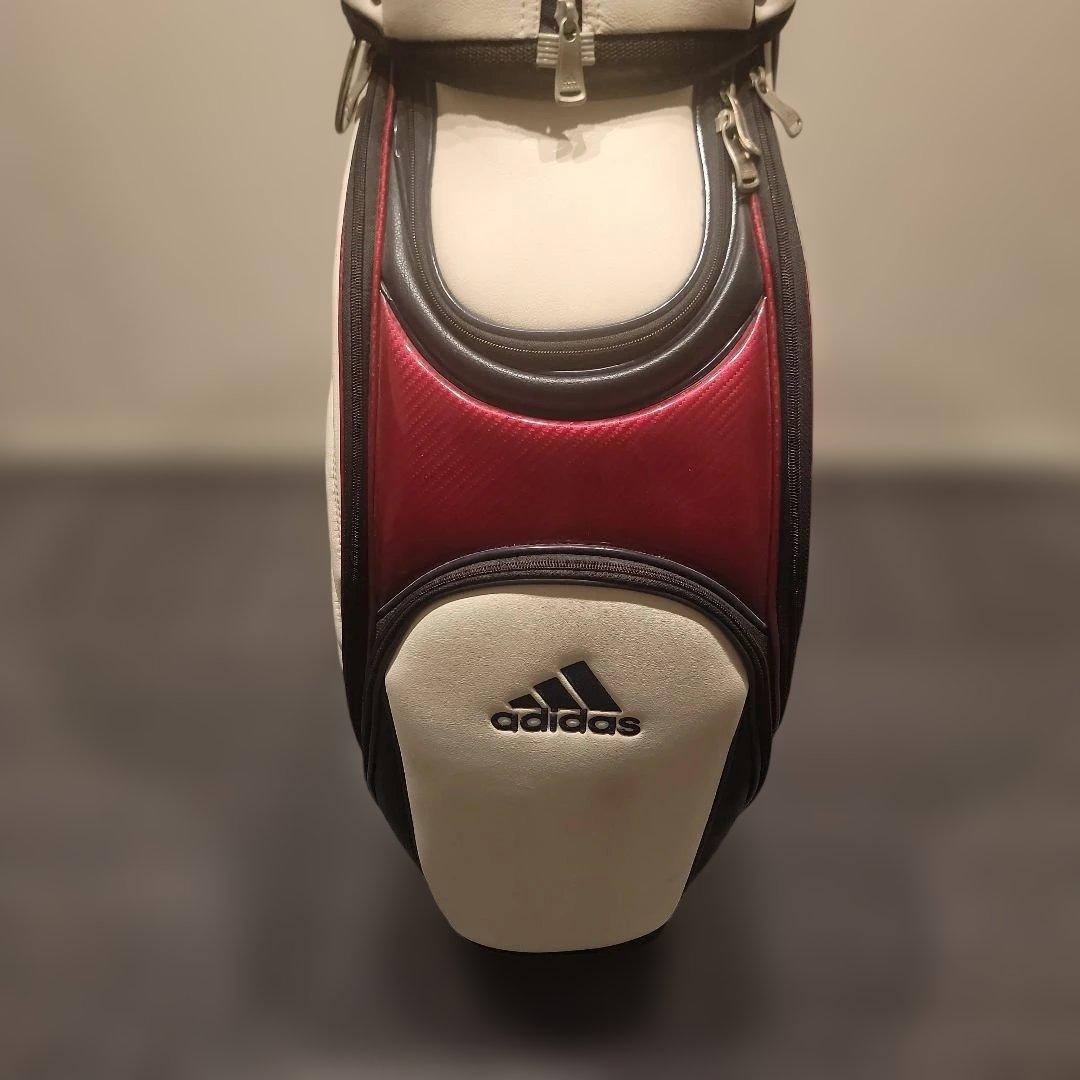 adidas キャディバッグ ホワイト/レッド