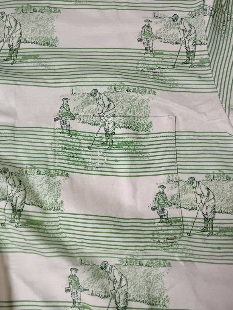 ダンヒル　ゴルフイラスト ポロシャツ グリーン　サイズM