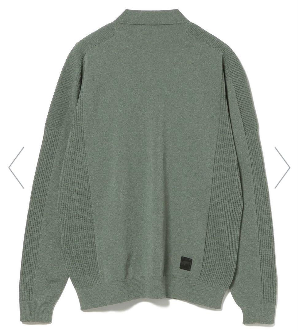 ビームスゴルフ B.G.THREE ブレードカラー ニットポロシャツ