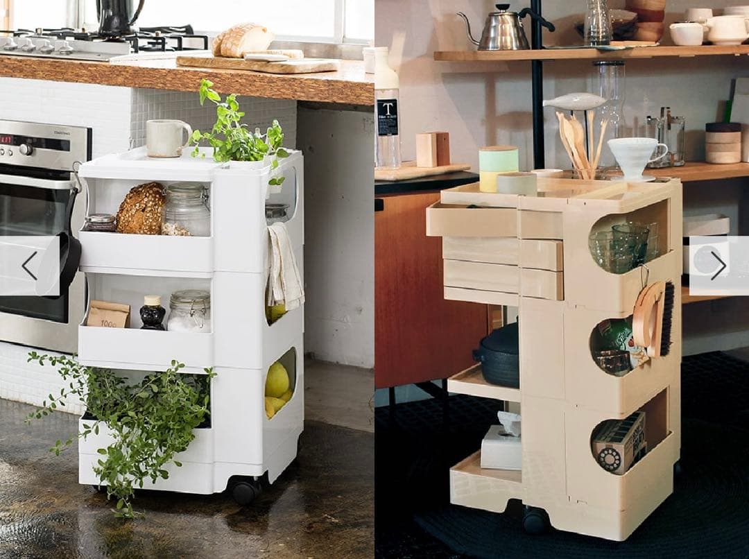 B-LINE / ボビーワゴン3段トレイ　イタリア製　美品　レッド