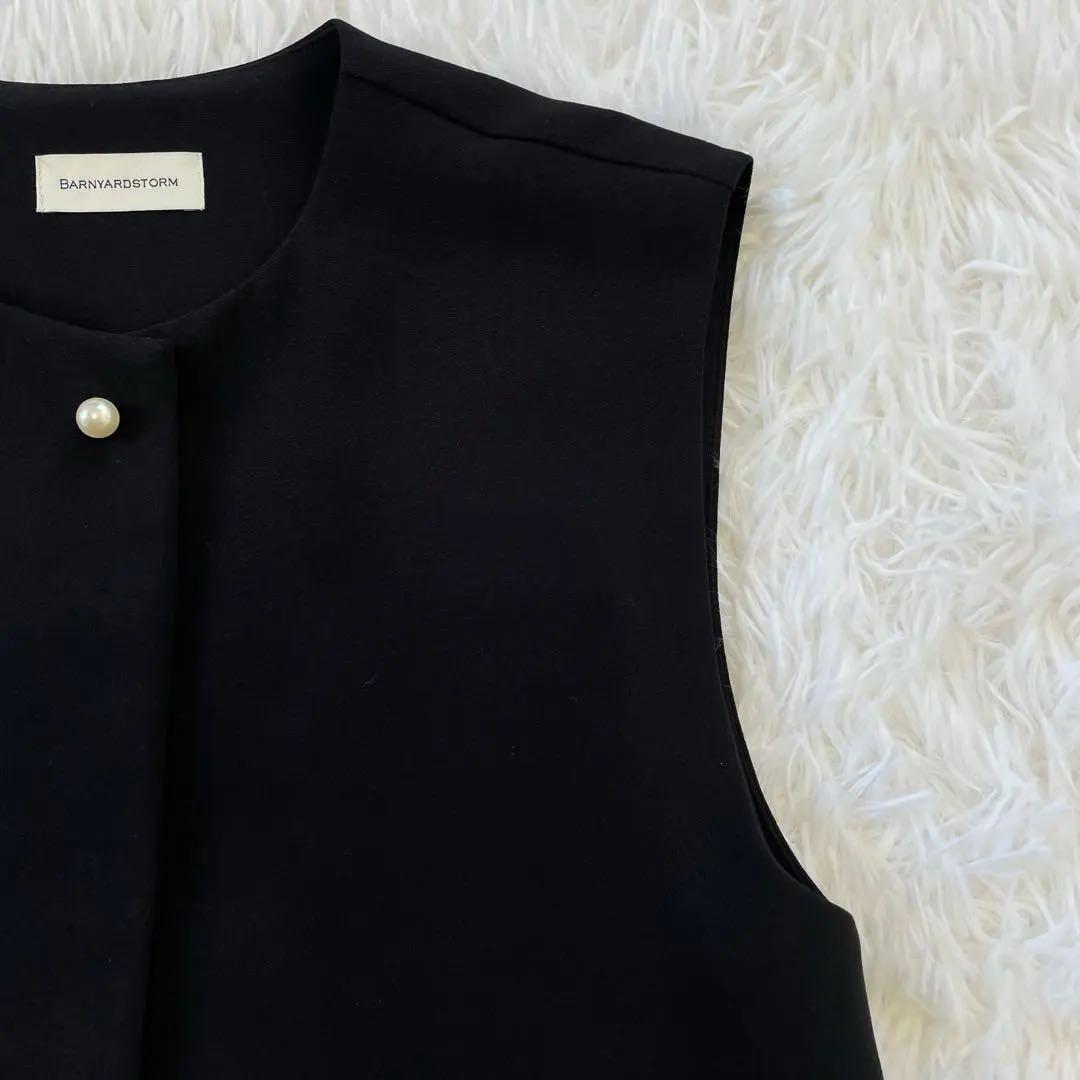 【美品】BARNYARDSTORM パールペプラムベスト ジレ　フォーマル
