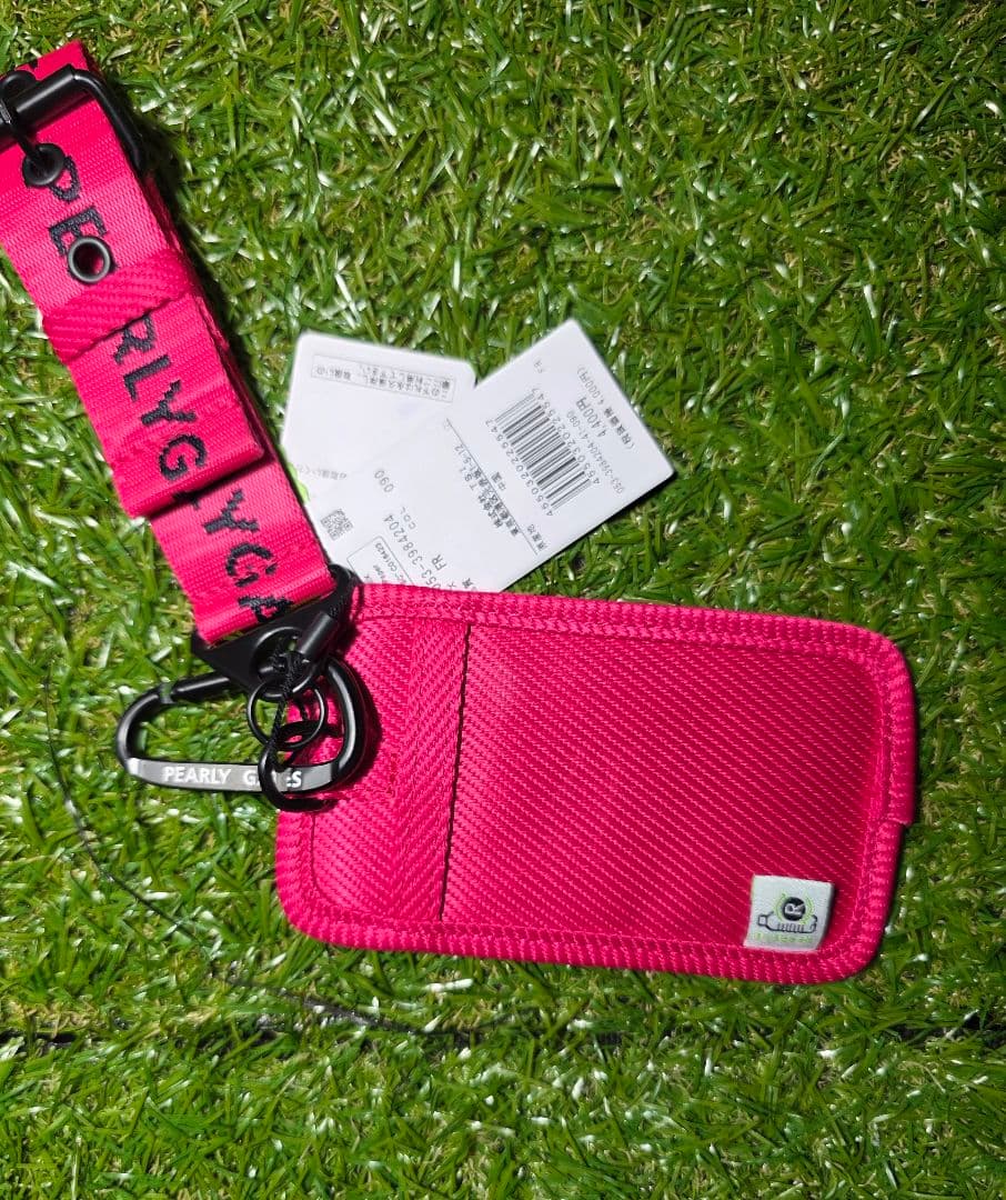 PEARLY GATES カートバッグ & ネームホルダー2点　ピンク 3品