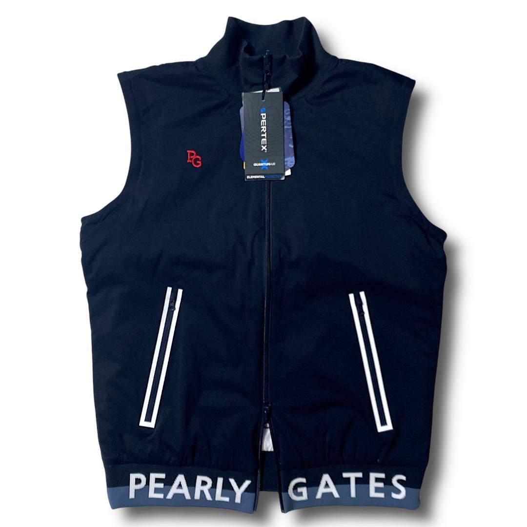 3 定5.7万 パーリーゲイツ リバーシブル 4WAY ブルゾン ベスト 紺×白