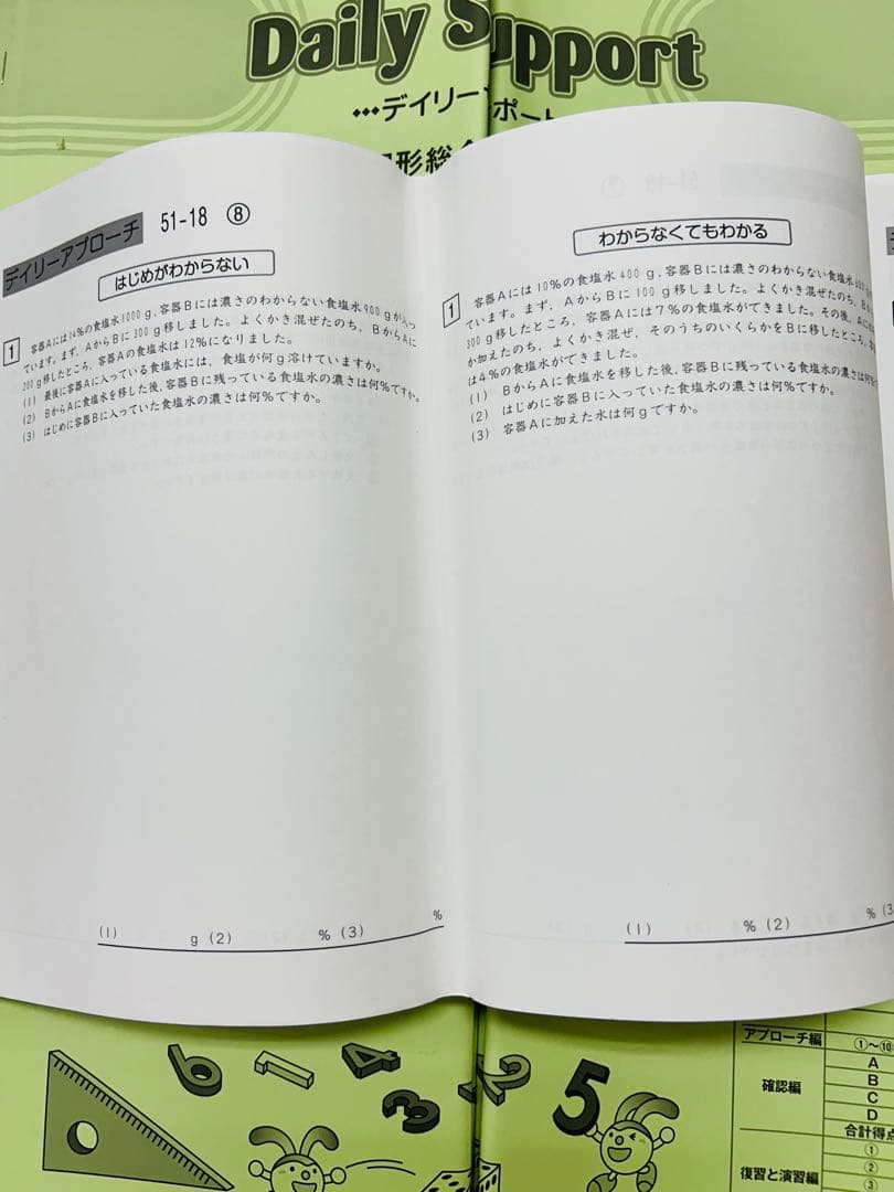 0㉑あ　サピックス　SAPIX 6年　算数　ディリーサポート　37回分フルセット