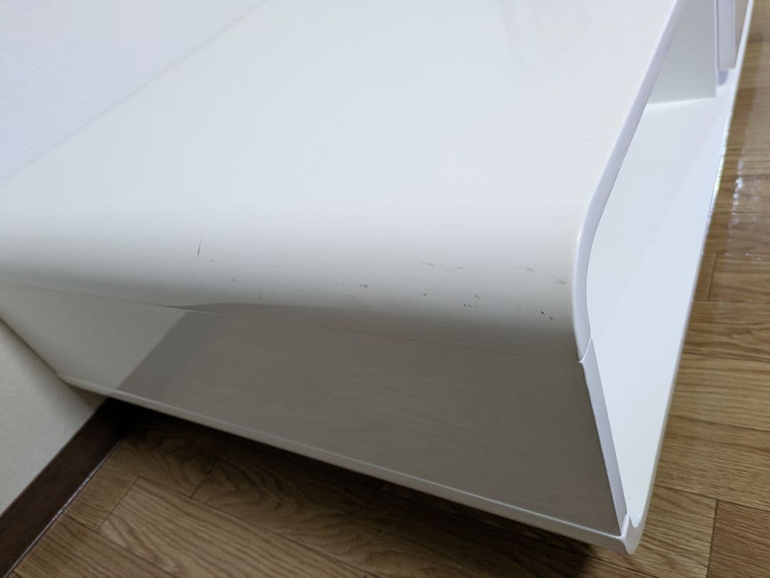 ホワイトセンターテーブル 引き出し付き