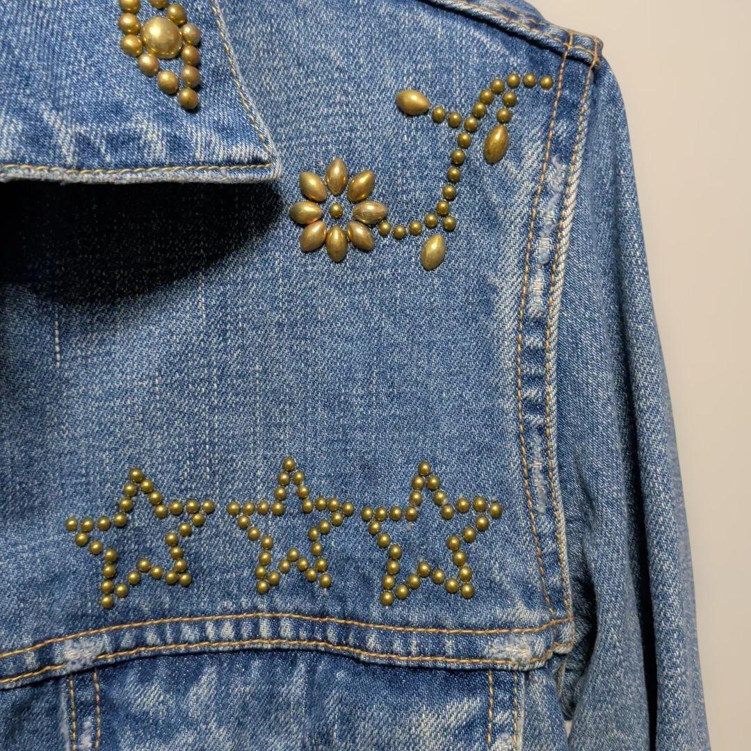 専用SACHI様レミレリーフ　スタッズ　デニムジャケット　ｇジャン　Sサイズ