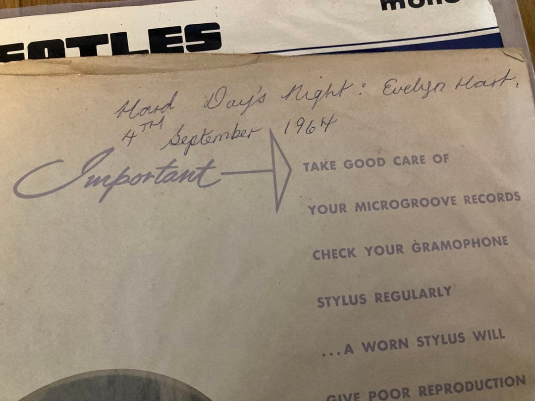 稀少UKオリジナルBeatlesハードデイズナイトビートルズレコード