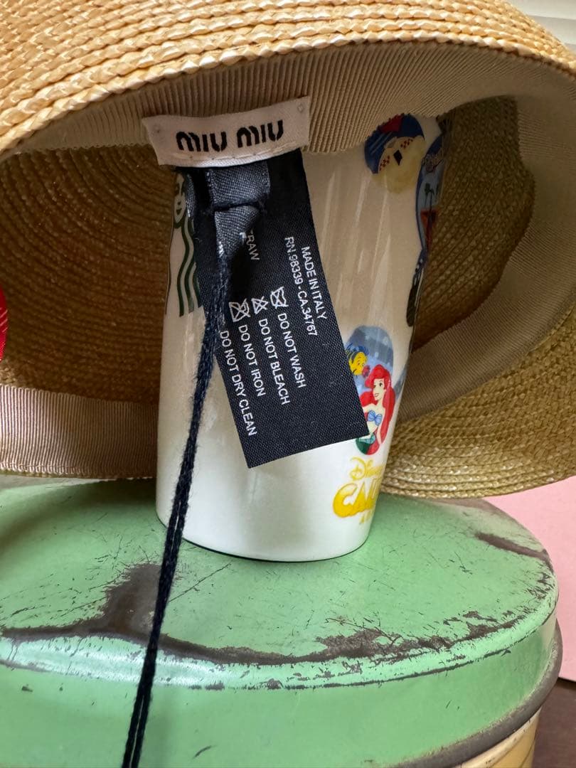 MIU MIU ストローキャップ 麦わら