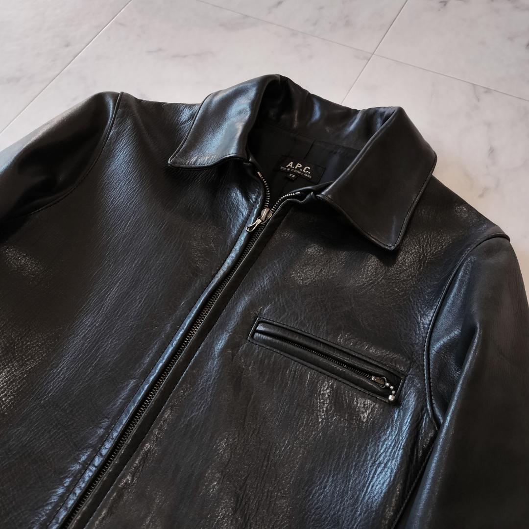 希少old A.P.C. 馬革 フランス製 レザージャケット XS ヴィンテージ