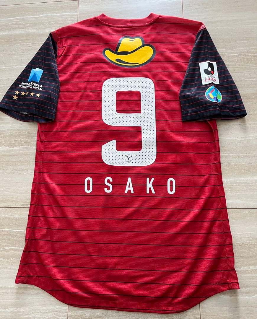 選手支給　実使用　サイン入りユニフォーム　大迫勇也　鹿島アントラーズ