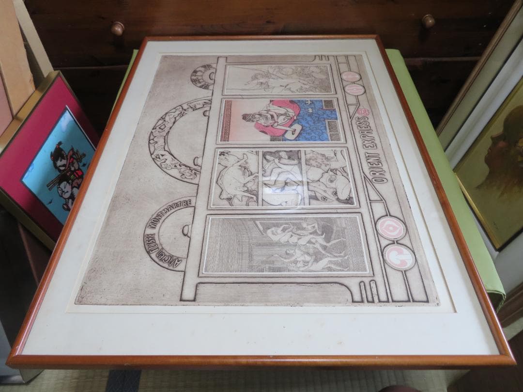 Ayu　沢井昇　版画　「オリエントエクスプレス」（東洋汽車） 10/15