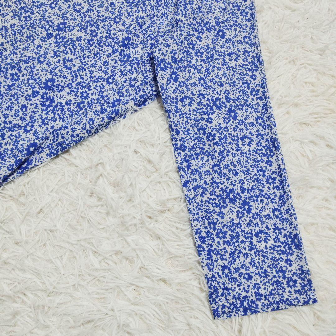 極美品❉ ミズイロインド フラワープリントワンピース 花柄 ブルー