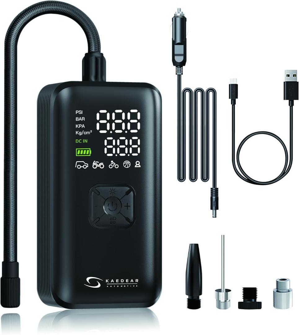 電動 空気入れ 充電 ハイブリッドモバイルコンプレッサー KAM-AP3