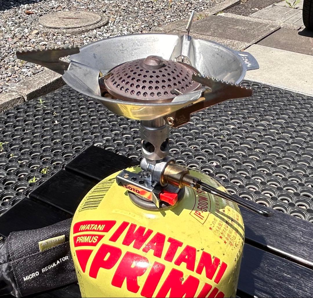 SOTOレギュレーターストーブSOD-300S OD缶をCB缶へ変換アダプタ付