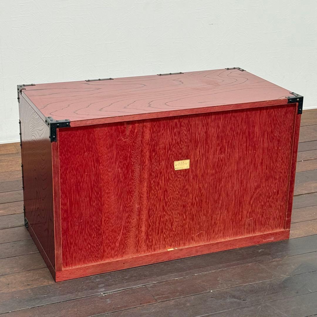 H23K29 青木産業 紅 くれないシリーズ 欅 ケヤキ 小箪笥 3段