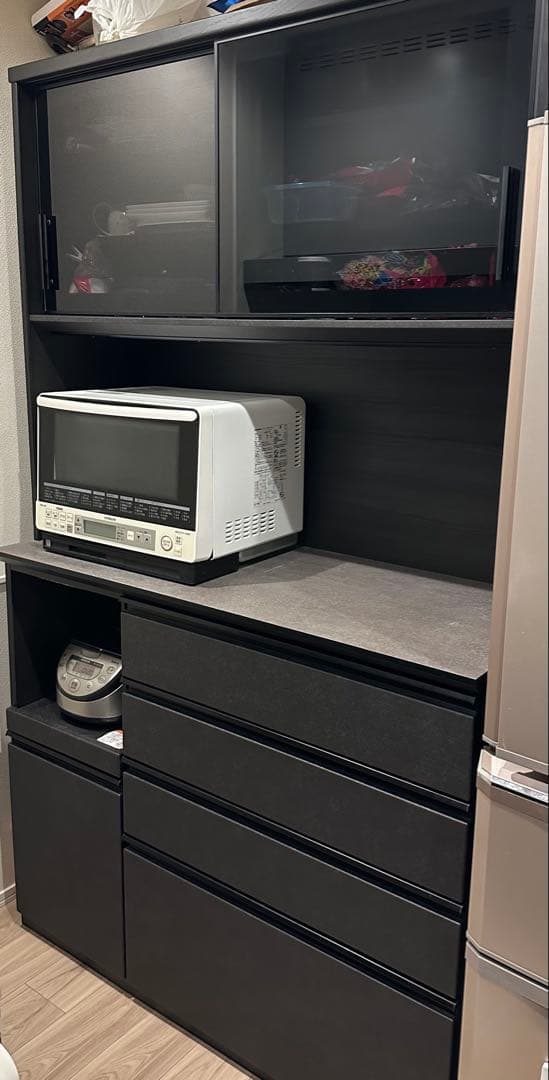 ダークグレー 食器棚・キッチンボード