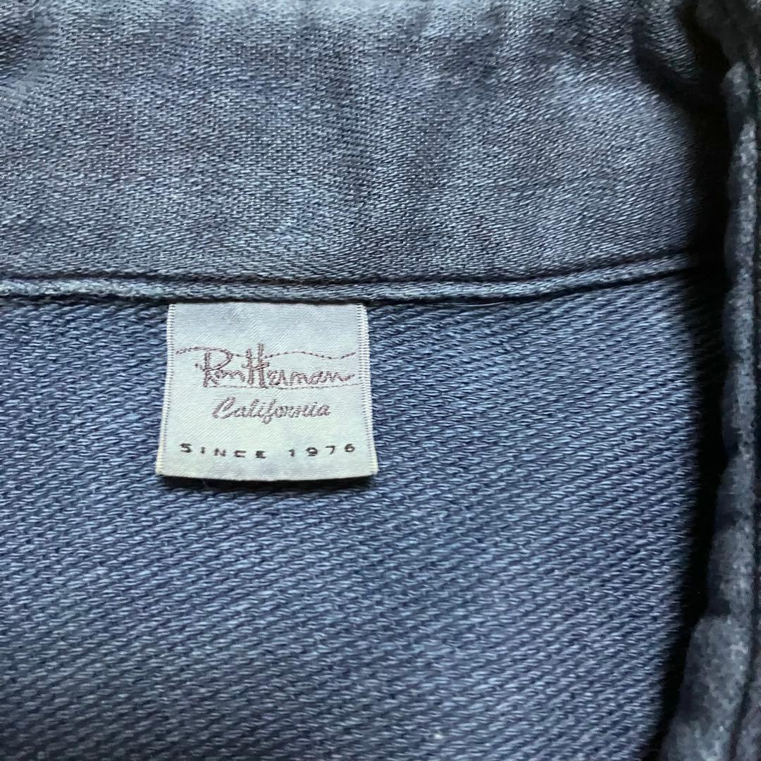 Ron Herman インディゴスウェットジャケット ヴィンテージ加工 Mサイズ