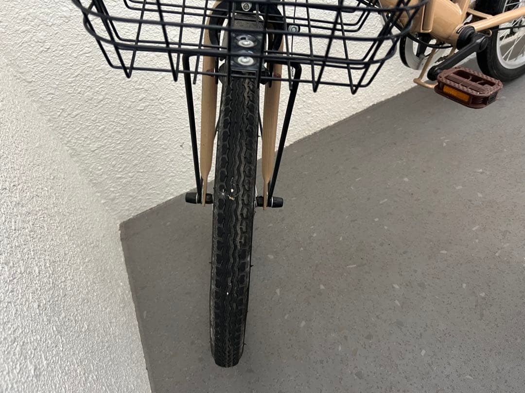 江東区引き取り希望　折りたたみ自転車　プロブロスP-206 ベージュ