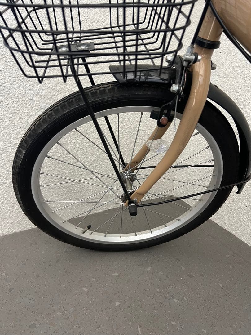 江東区引き取り希望　折りたたみ自転車　プロブロスP-206 ベージュ