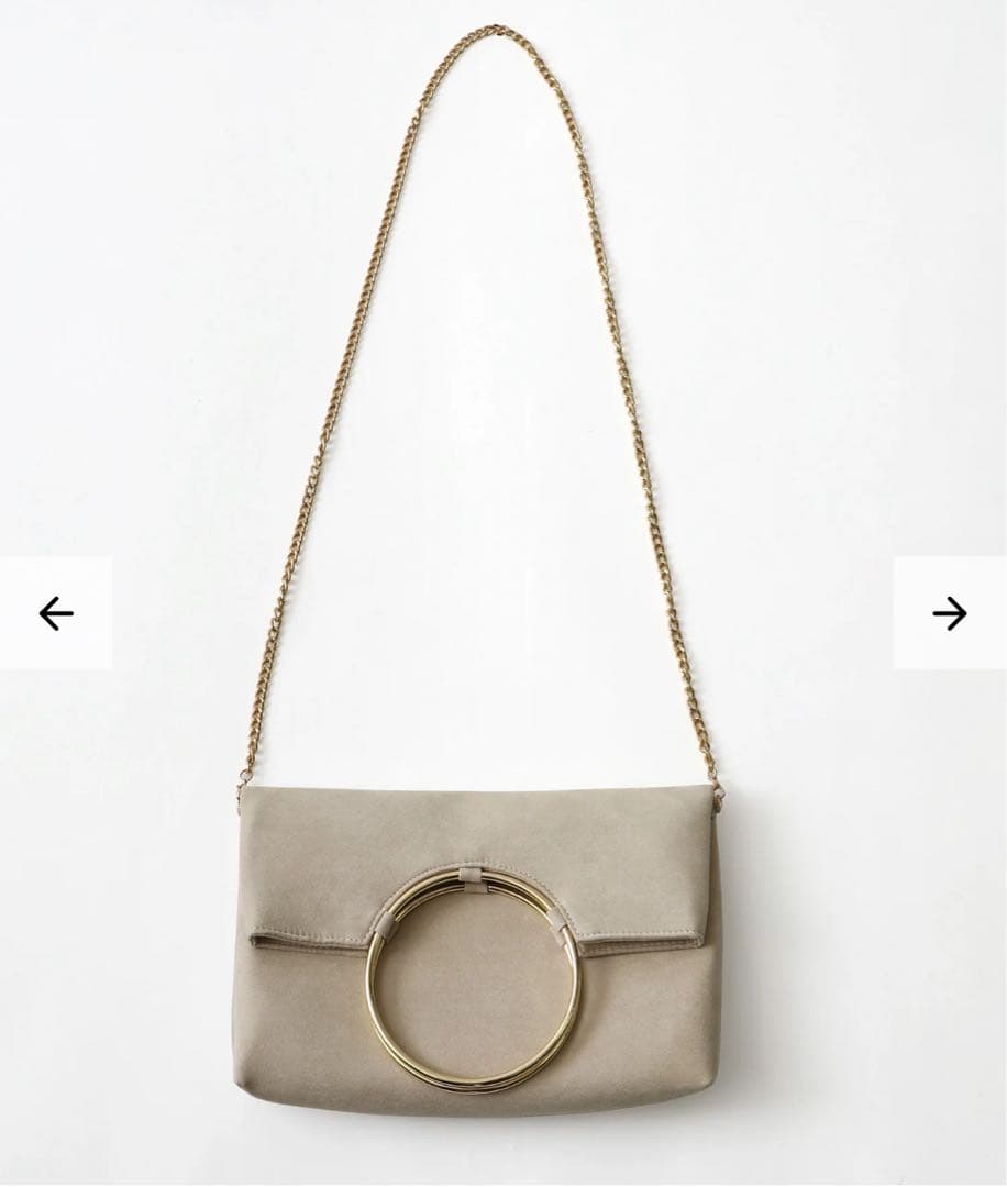 サークルリングハンドル3wayクラッチパーティーバッグ