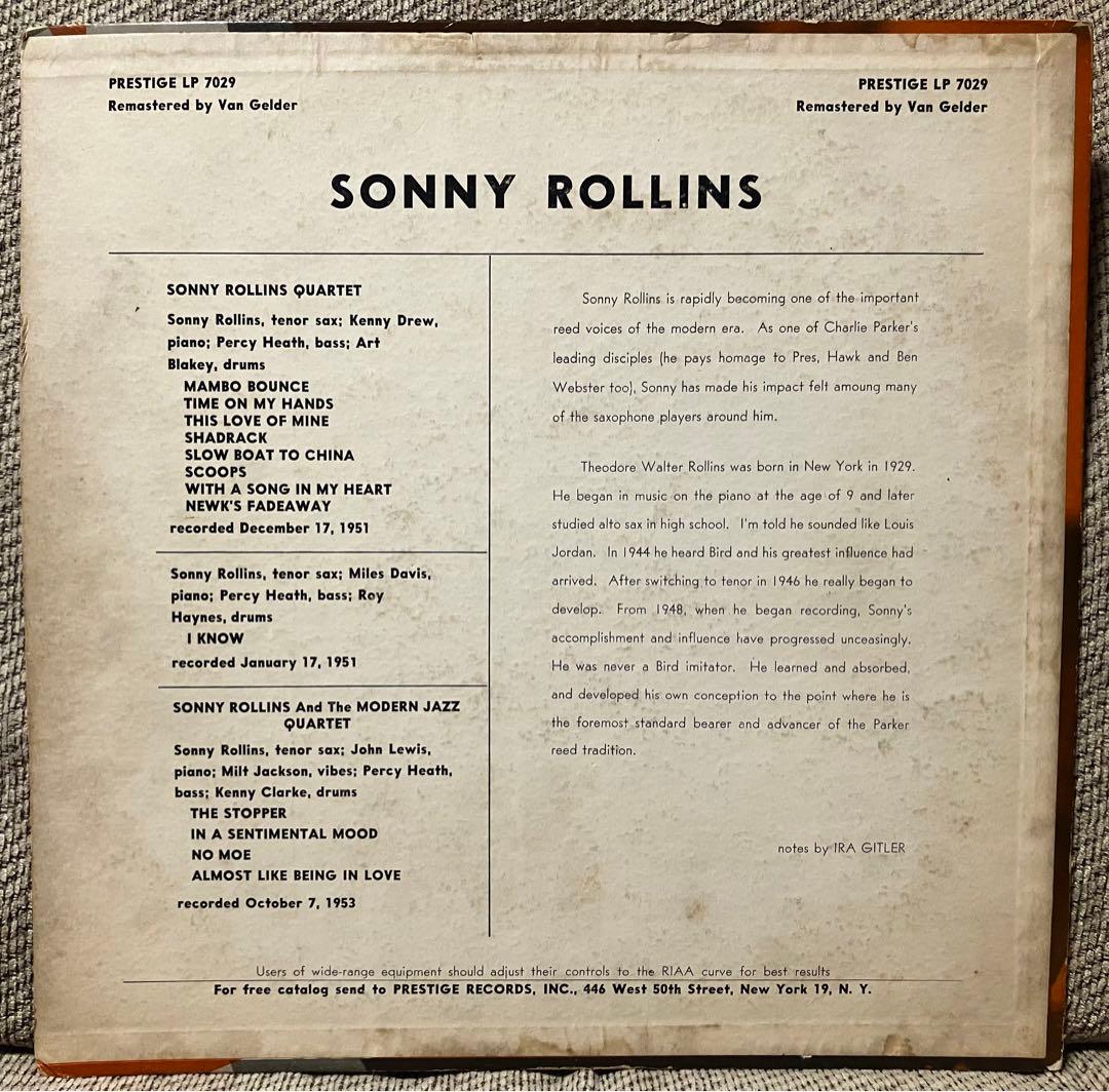 洋楽 Sonny Rollins The Modern Jazz Quartet